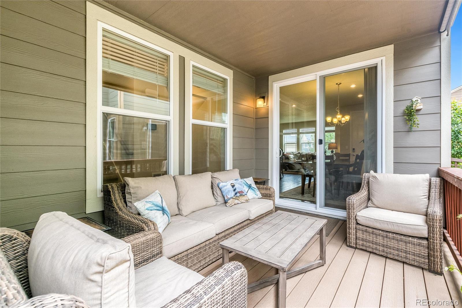 Private covered patio